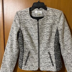 Calvin Klein Women's Monochrome Textured Blazer